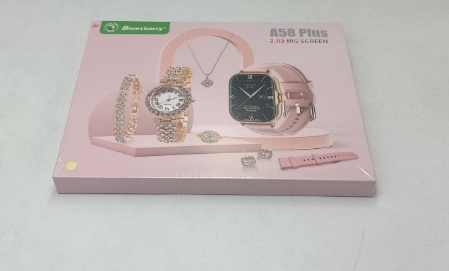 A58 Plus Ladies Smartwatch & Jewelry โ 8-in-1 Luxury Combo Gift Set