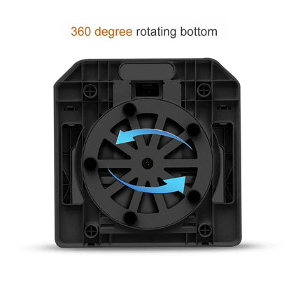 360° Rotating Foldable Laptop Stand with Mobile Holder – Portable & Heat Dissipation Design