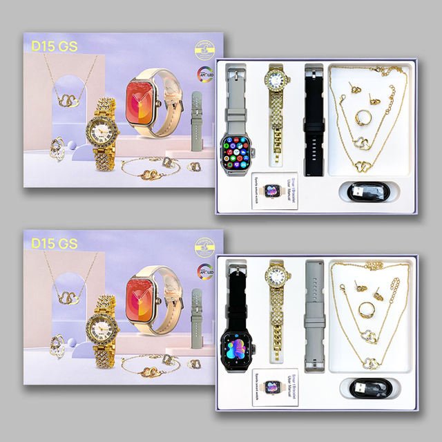 D15 GS Ladies Smartwatch & Jewelry Luxury Gift Set 8 in 1