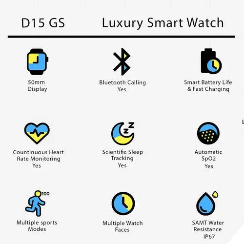 D15 GS Ladies Smartwatch & Jewelry Luxury Gift Set 8 in 1